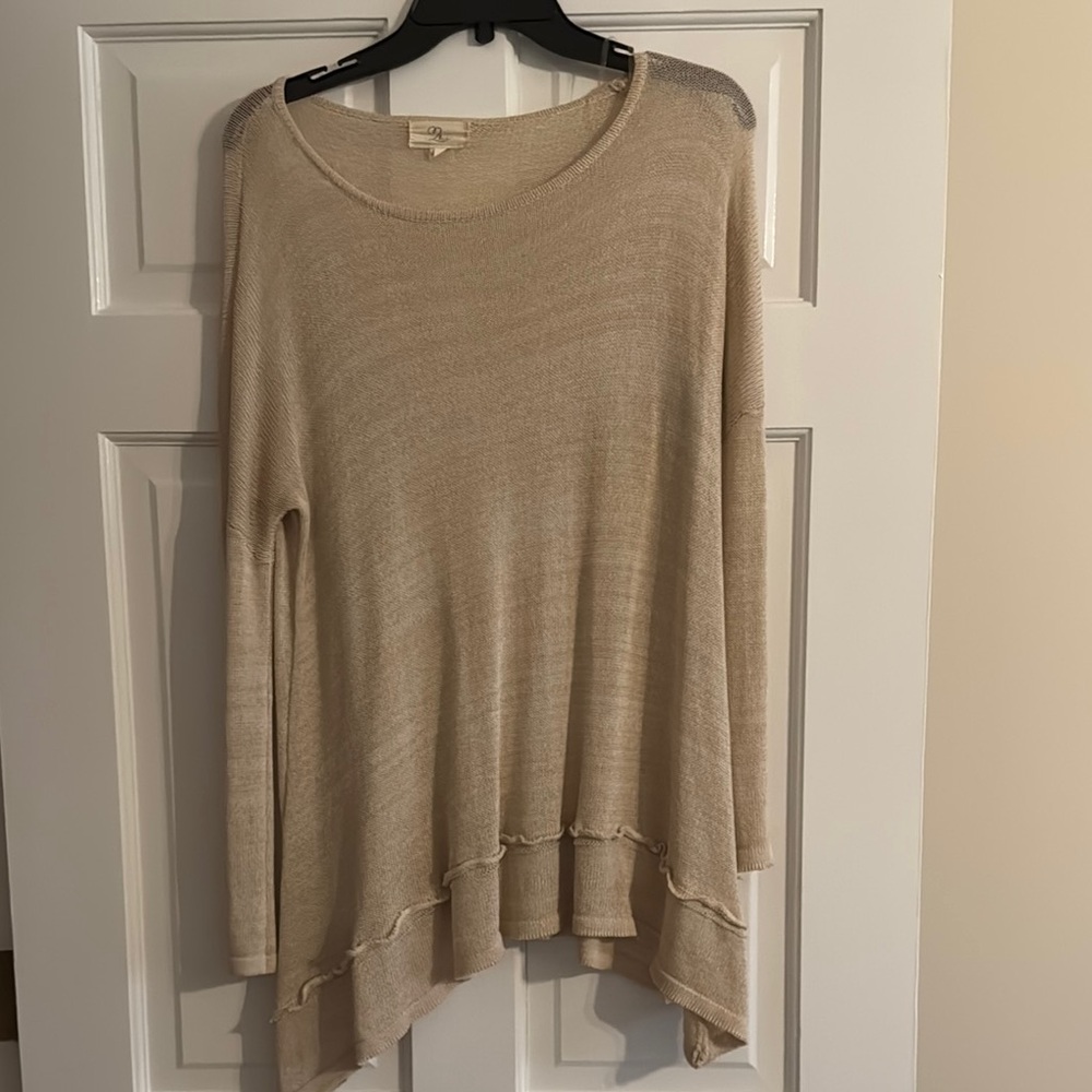 Gently used Beige Asymmetrical Sweater